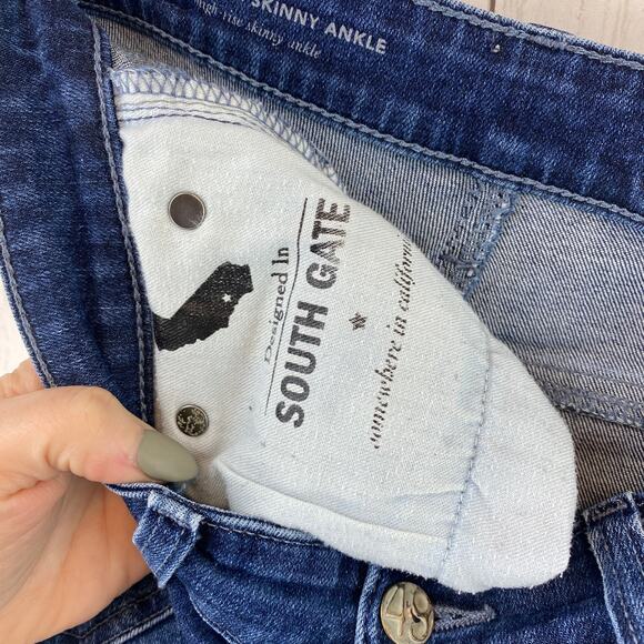 Adriano Goldschmied 4 Years Deep Willow Blue Farrah Skinny Ankle Jeans Size 26R - Picture 13 of 13